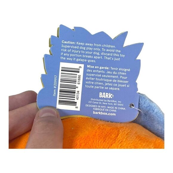 Barkbox Santiago Seal Dog Toy M/L 20+ lbs  Squeaker Crinkle Polyester Large - Picture 4 of 14